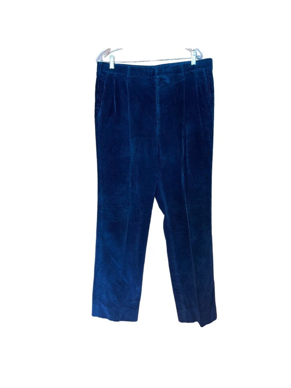 Lands End Navy Blue Corduroy Pants Size 36 90% Cotton 10% Polyester Made In USA